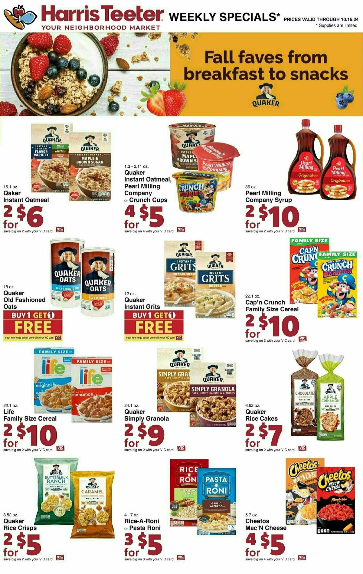 Harris Teeter Weekly Ad from October 9