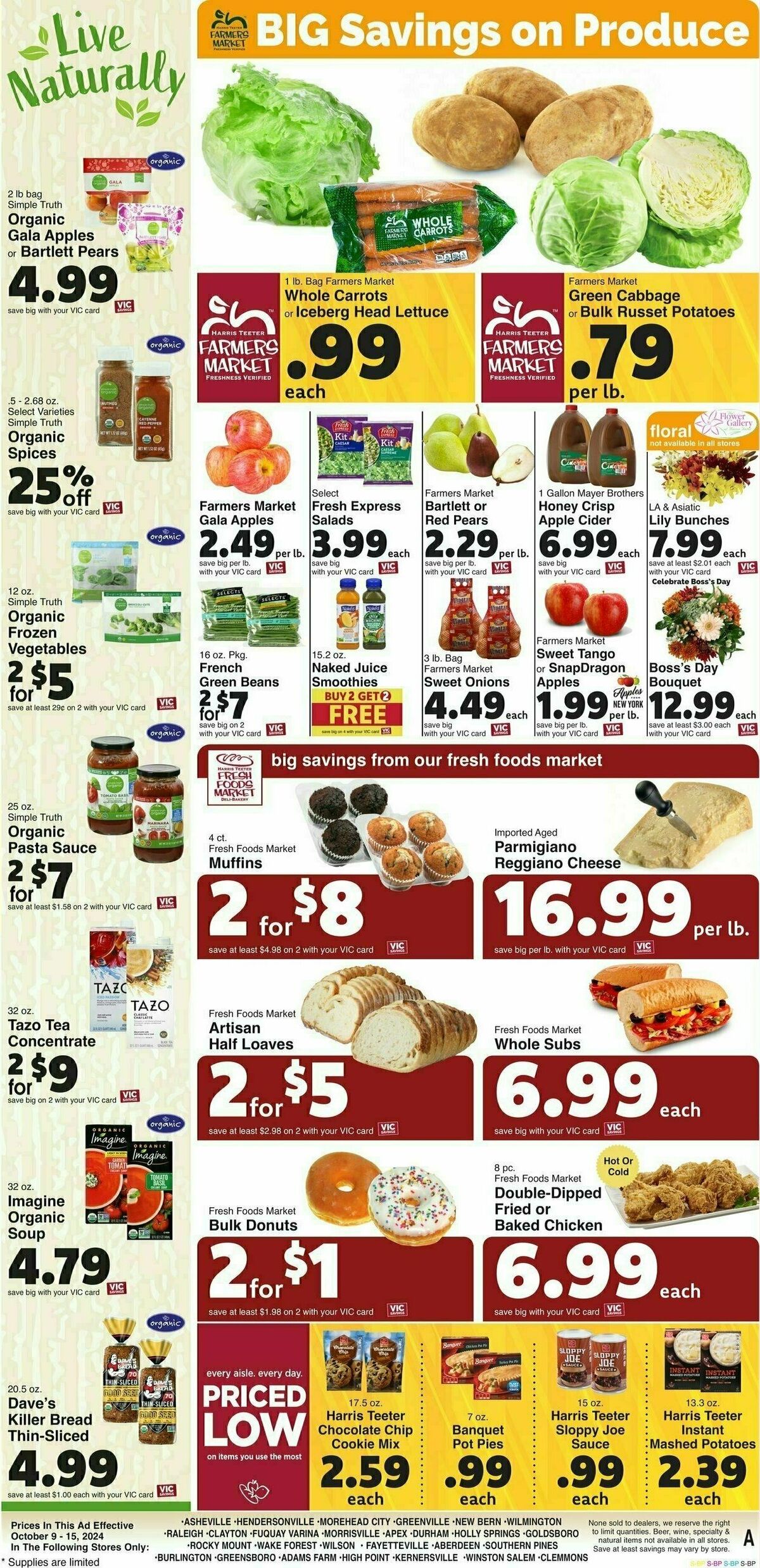 Harris Teeter Weekly Ad from October 9