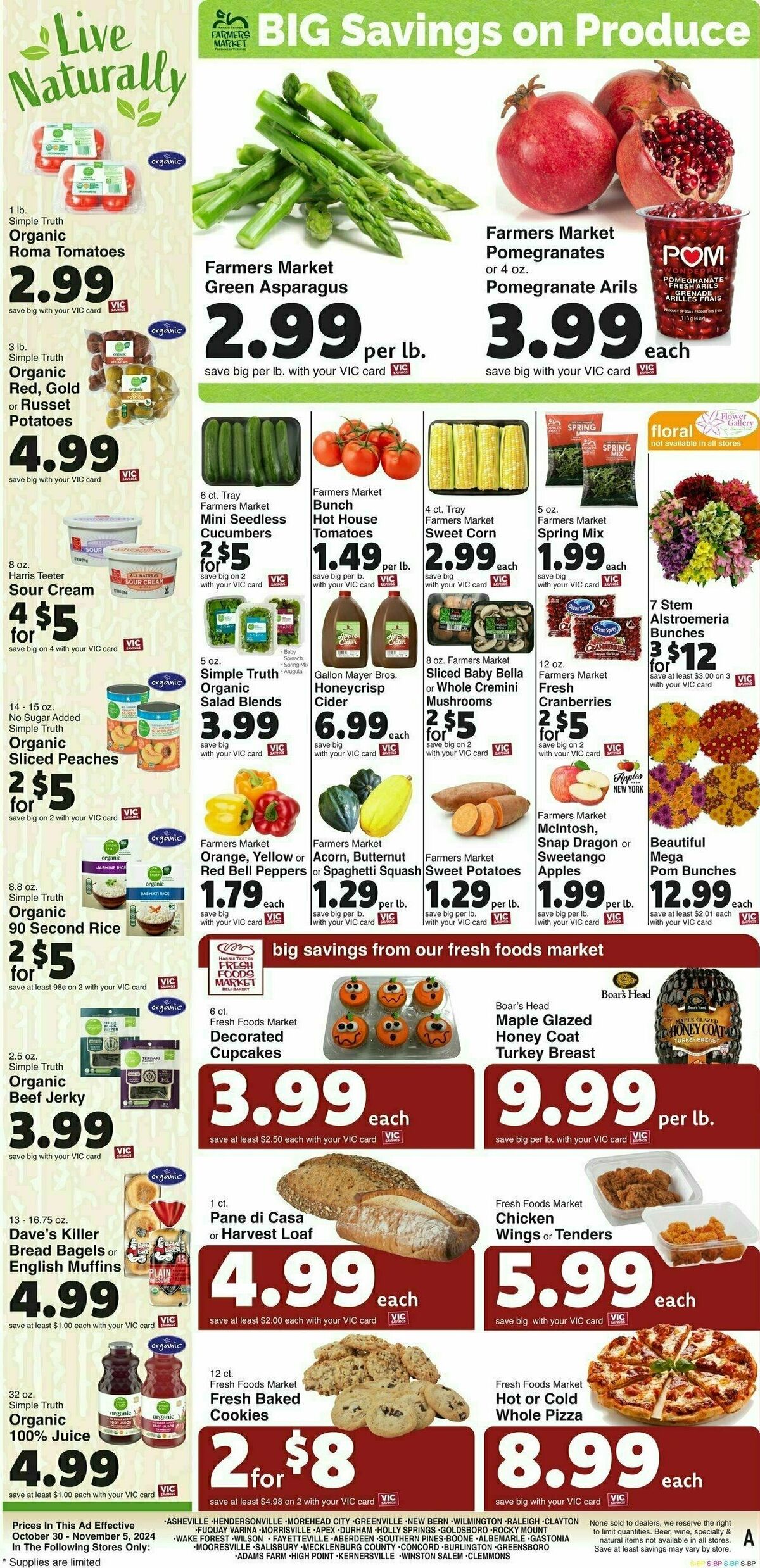 Harris Teeter Weekly Ad from October 30