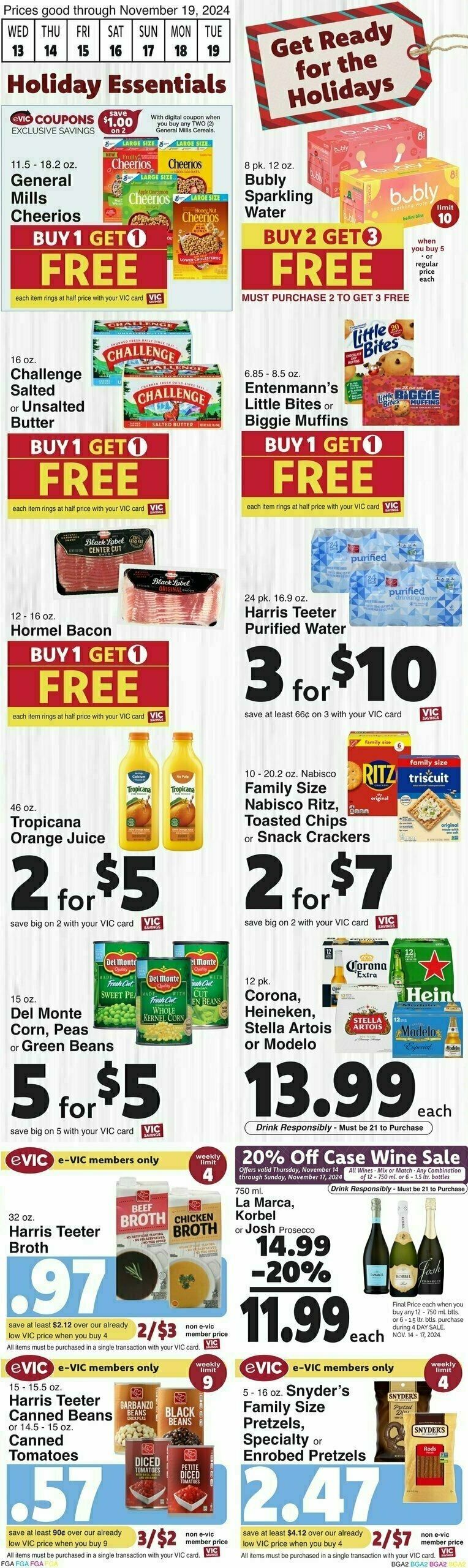 Harris Teeter Weekly Ad from November 13