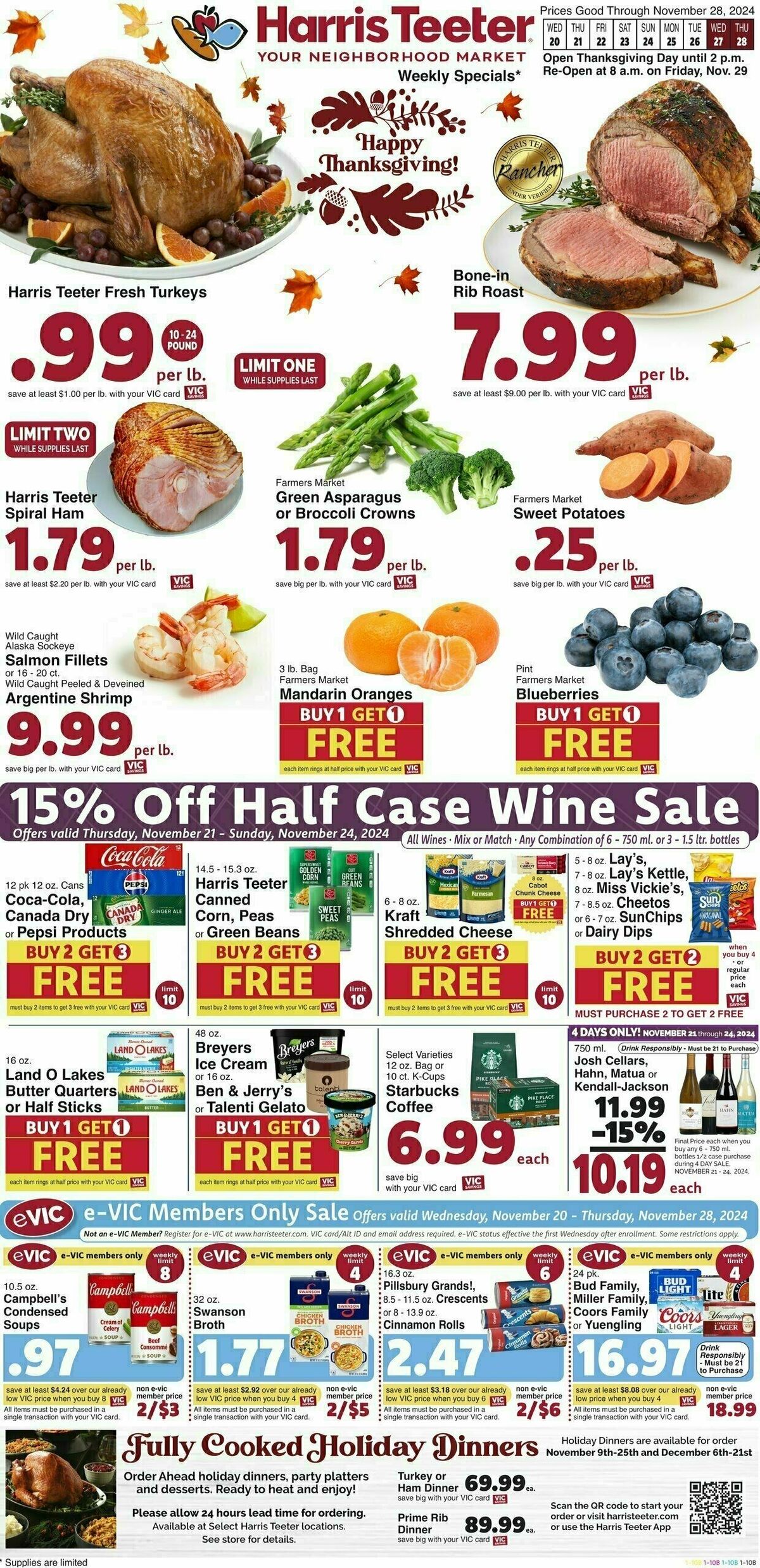 Harris Teeter Weekly Ad from November 20