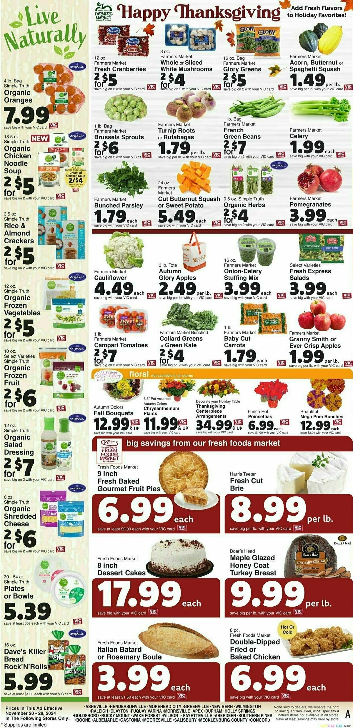 Harris Teeter Weekly Ad from November 20