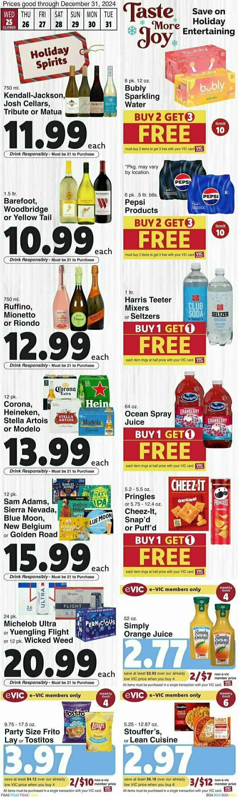 Harris Teeter Weekly Ad from December 26