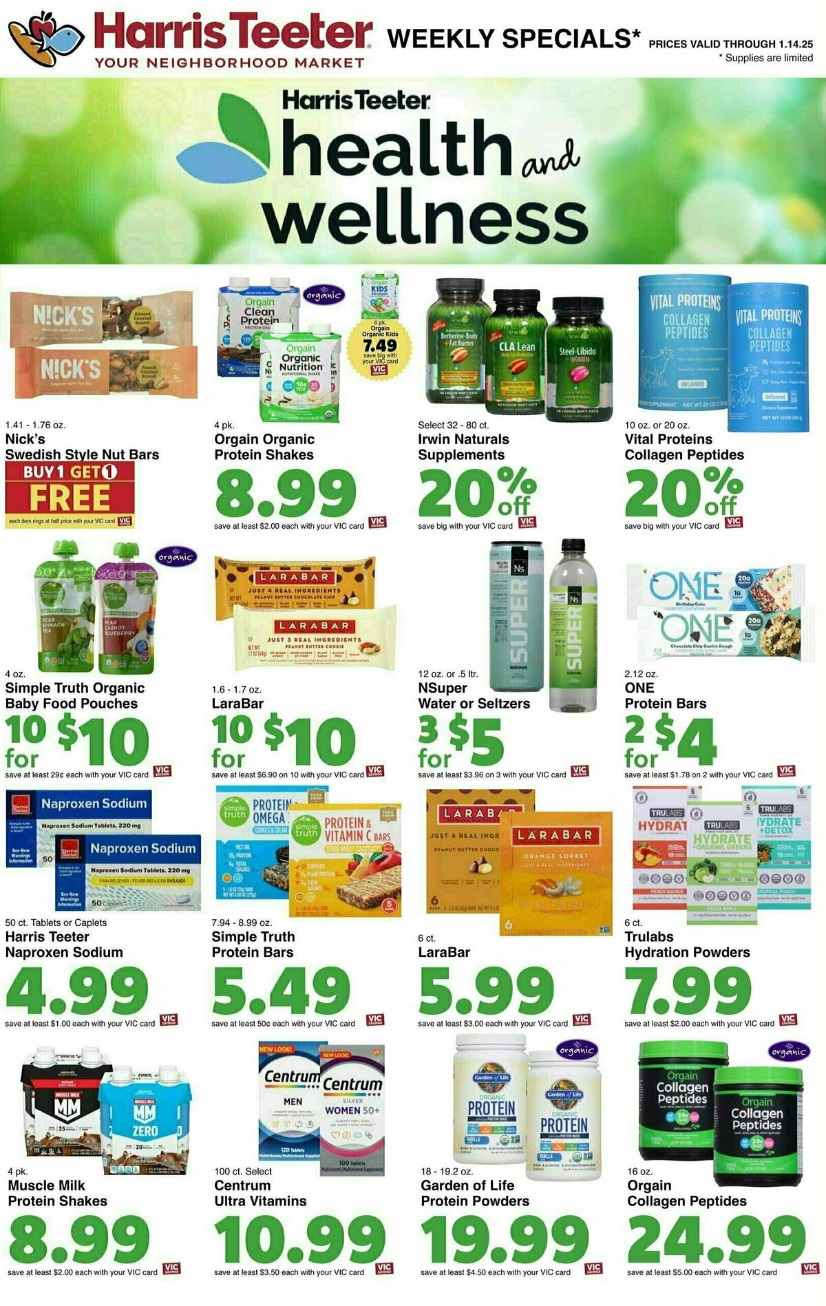 Harris Teeter Weekly Ad from January 8