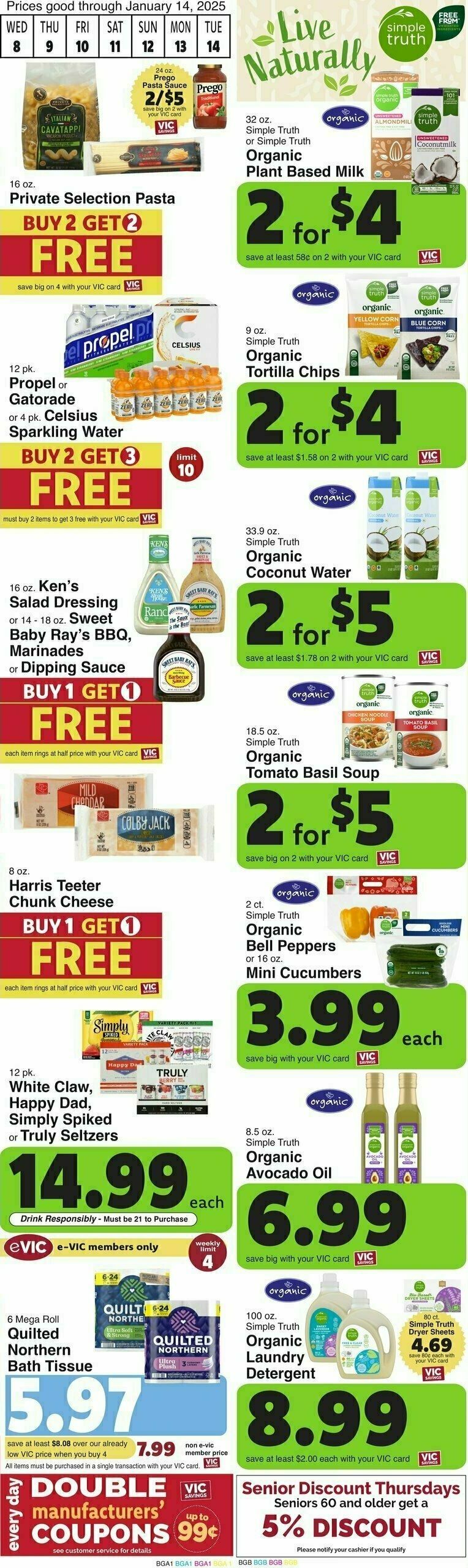 Harris Teeter Weekly Ad from January 8