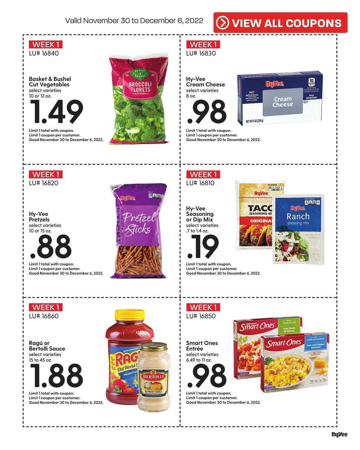 Hy-Vee December Mega Coupon Book Weekly Ad from December 1