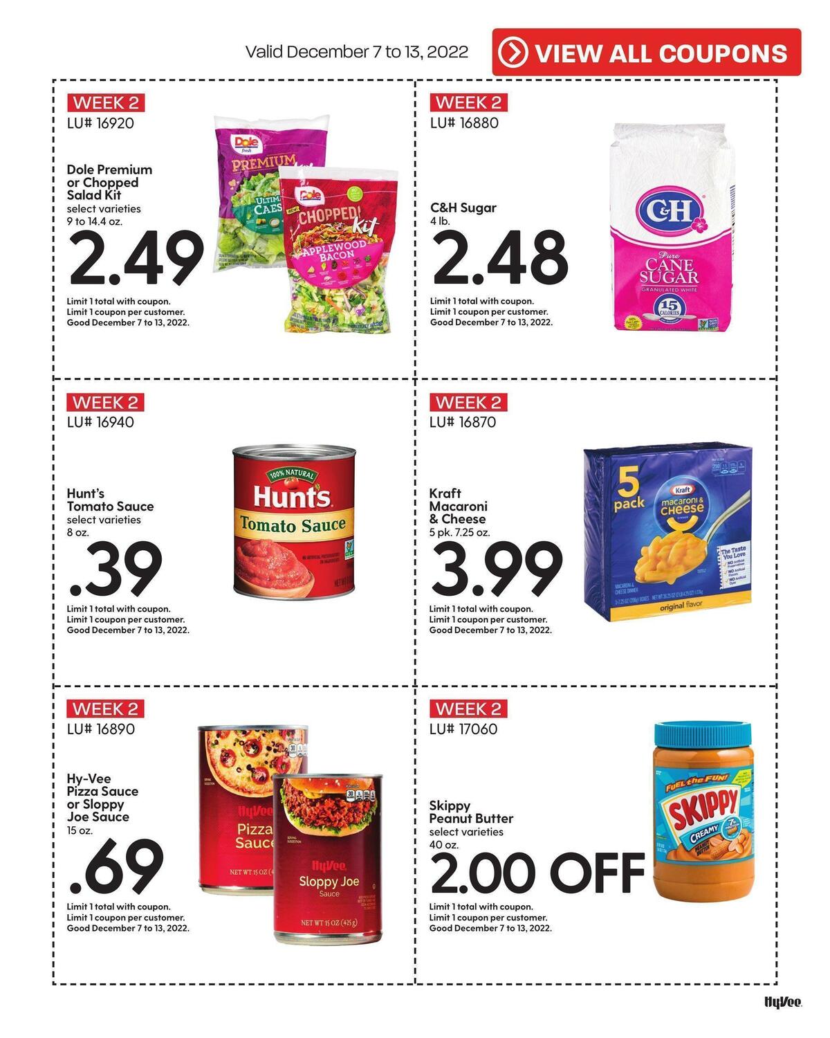 Hy-Vee December Mega Coupon Book Weekly Ad from December 1