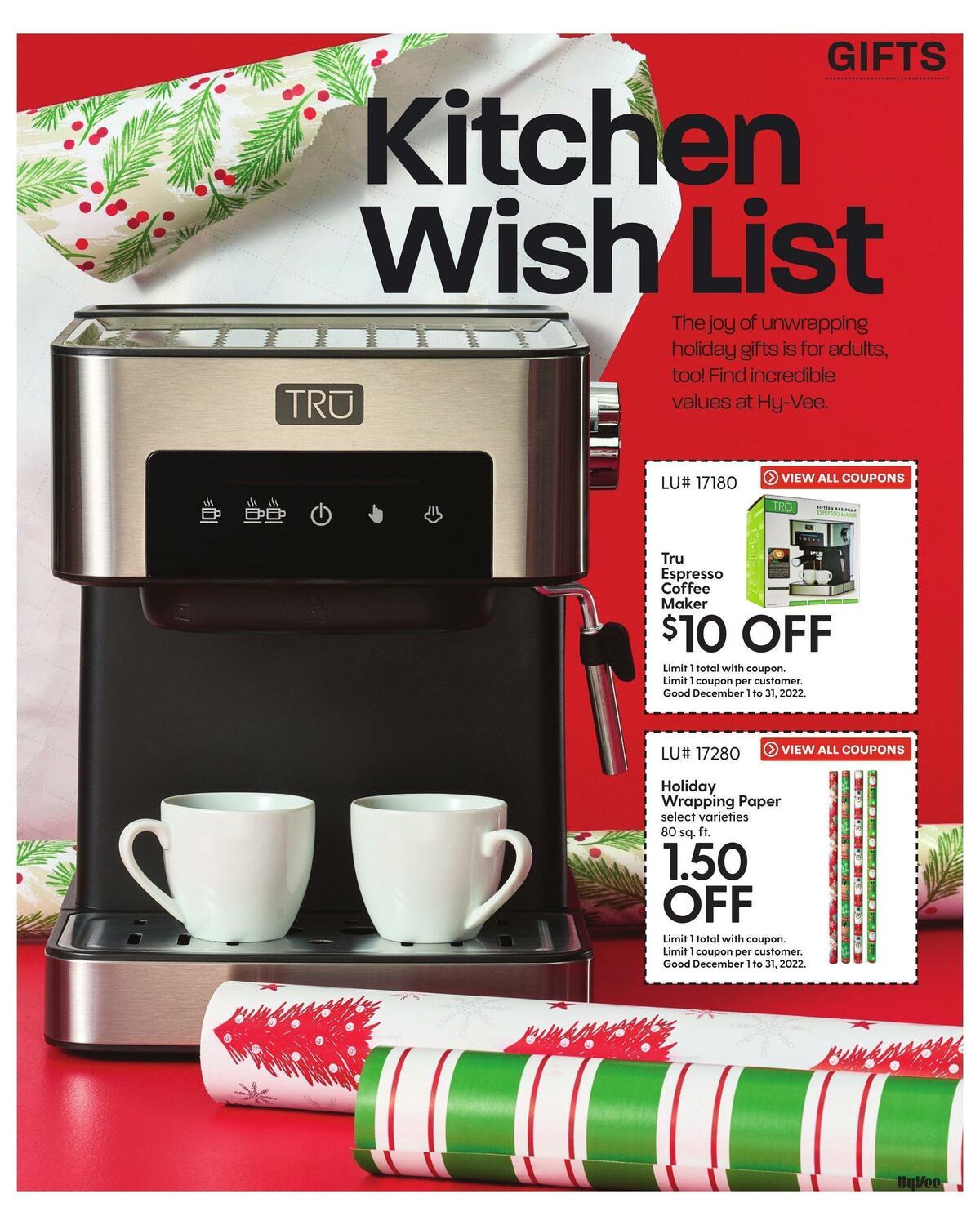 Hy-Vee December Mega Coupon Book Weekly Ad from December 1