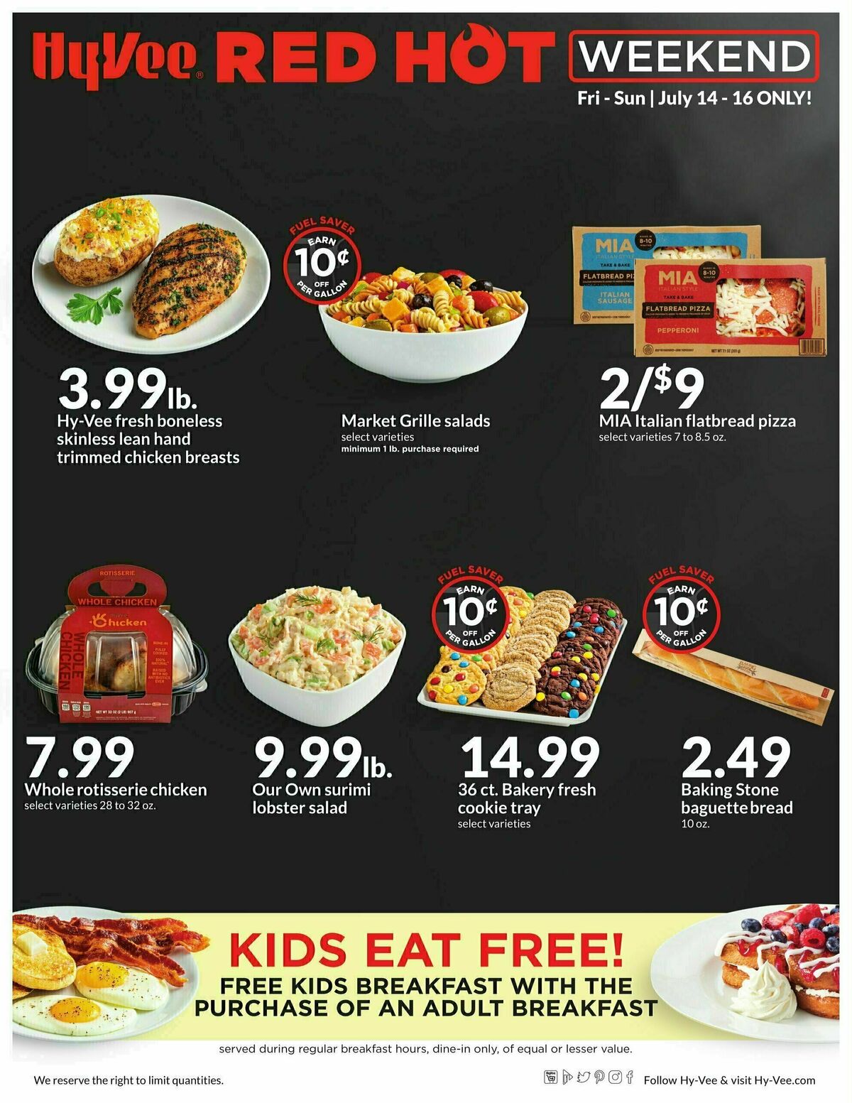 Hy-Vee Red Hot Weekend Weekly Ad from July 14