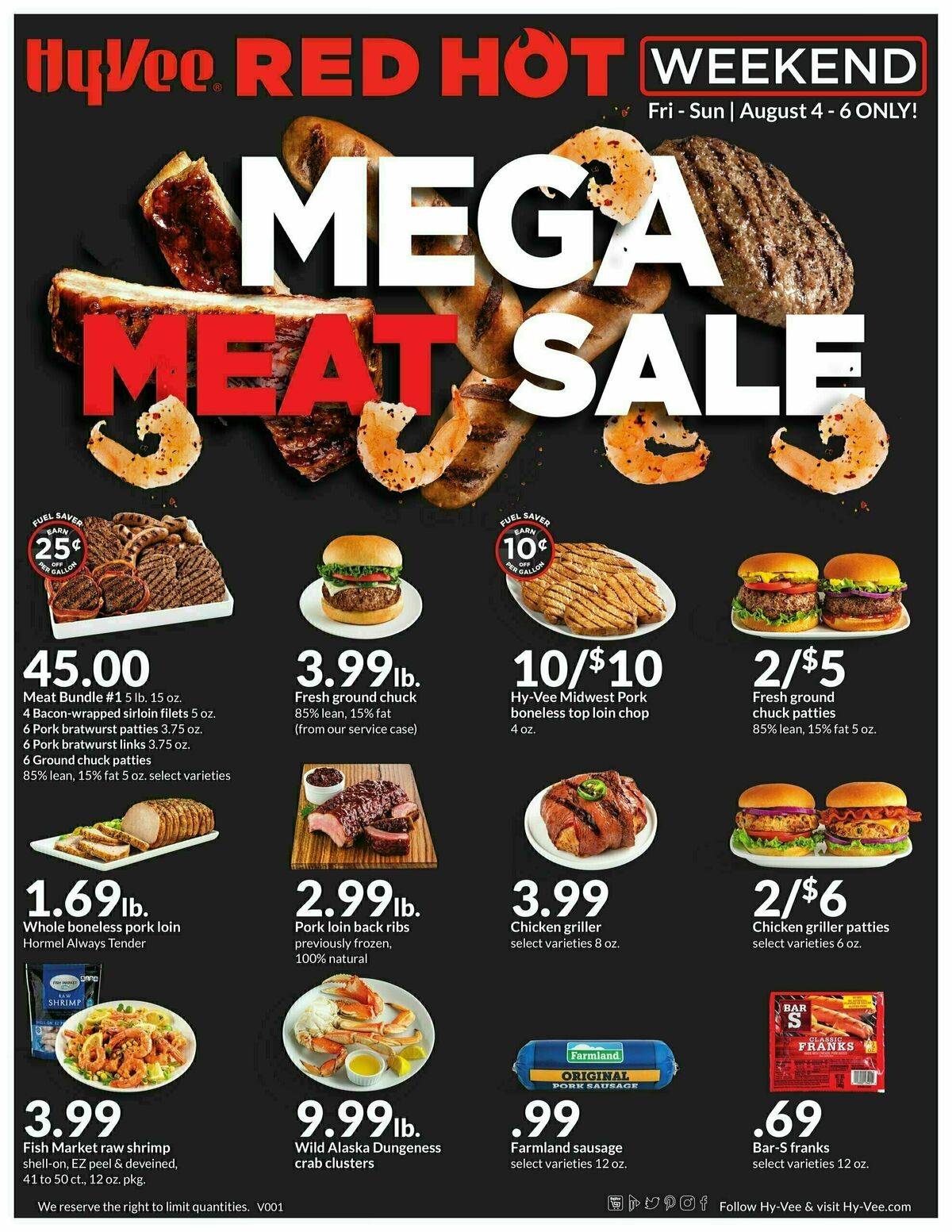 Hy-Vee Red Hot Weekend Weekly Ad from August 4