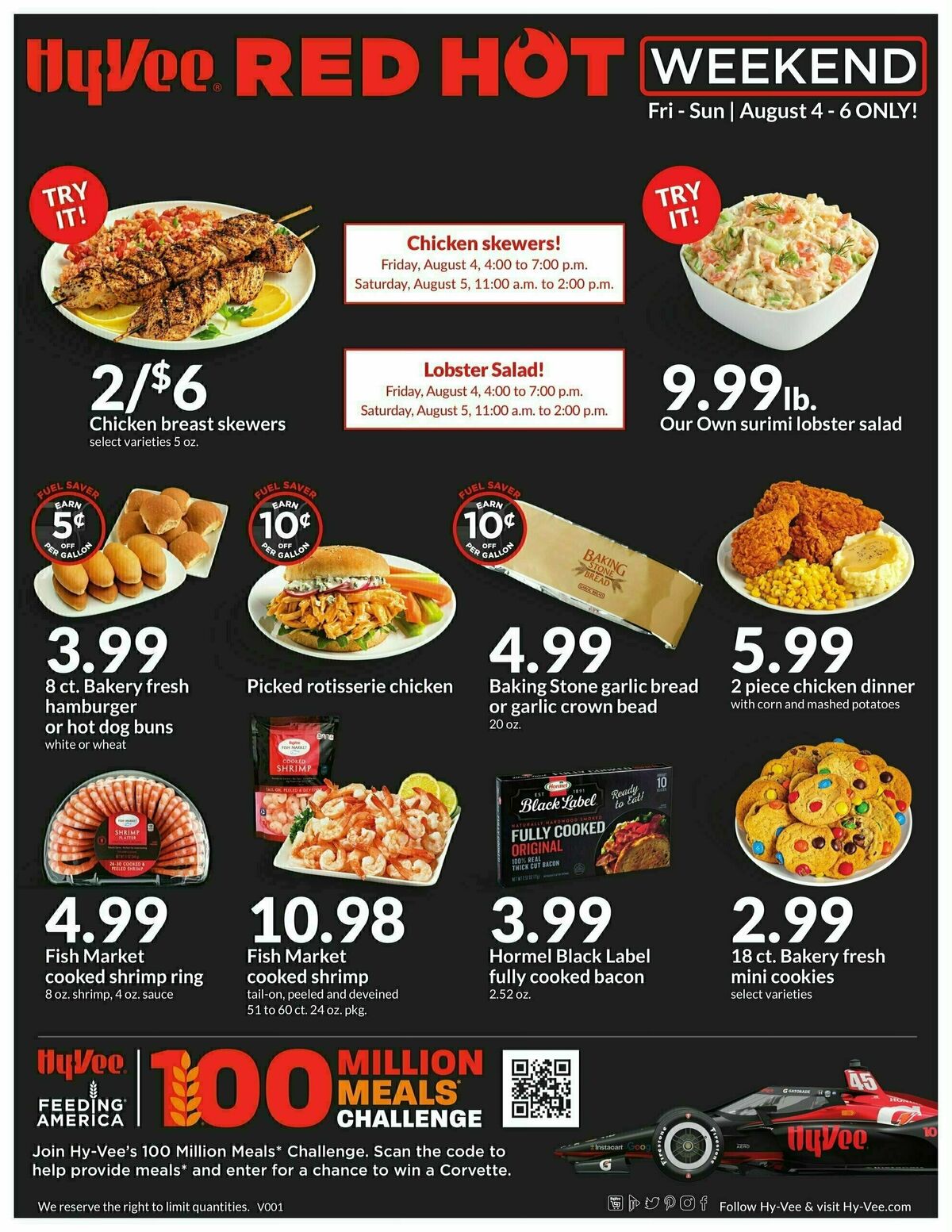 Hy-Vee Red Hot Weekend Weekly Ad from August 4