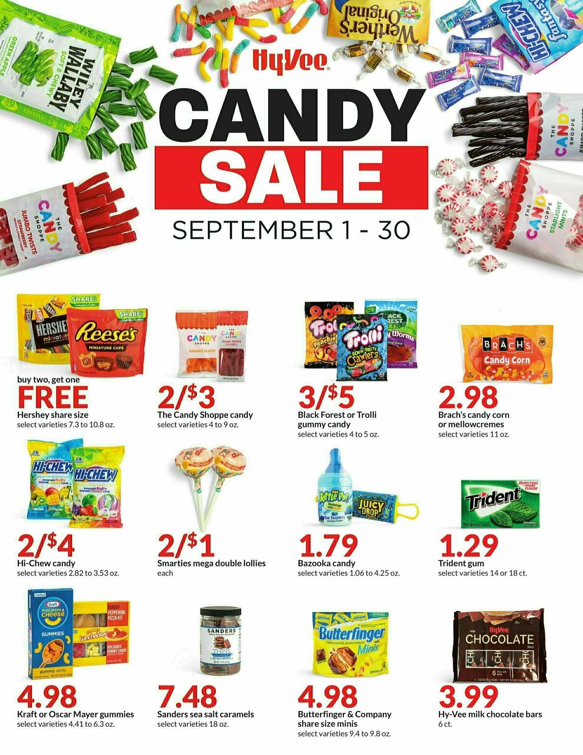 Hy-Vee Candy Sale Weekly Ad from September 1