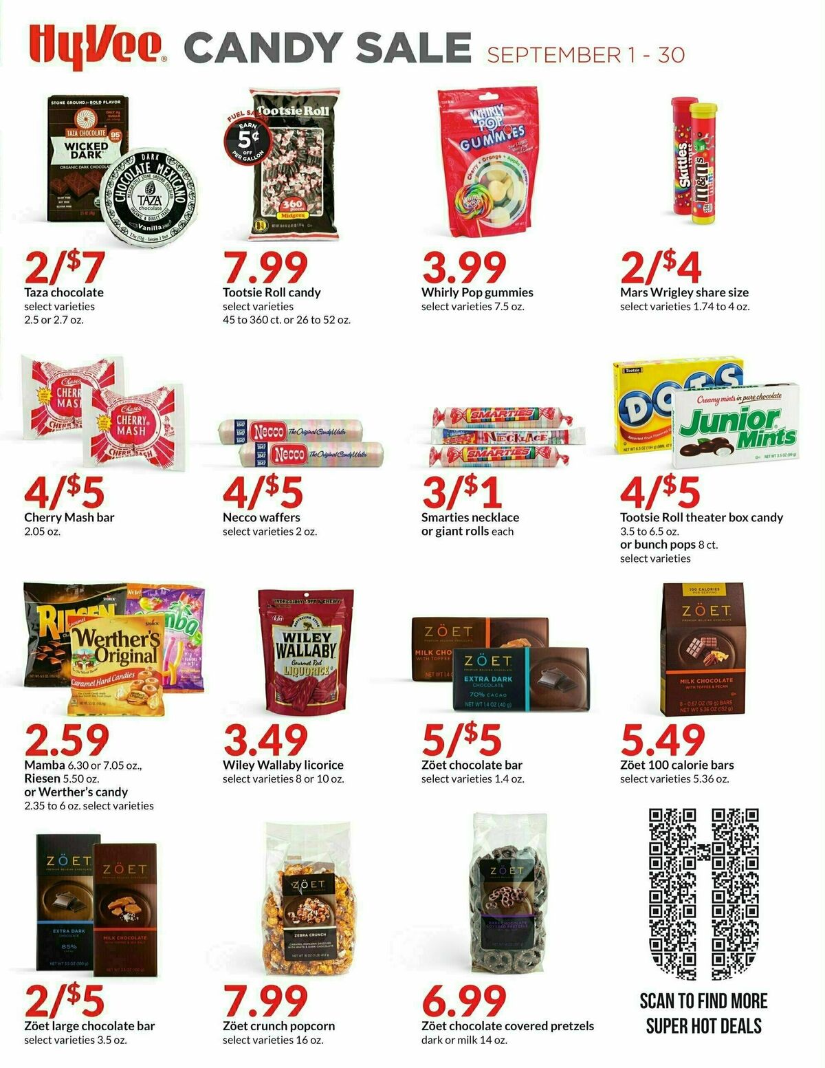 Hy-Vee Candy Sale Weekly Ad from September 1