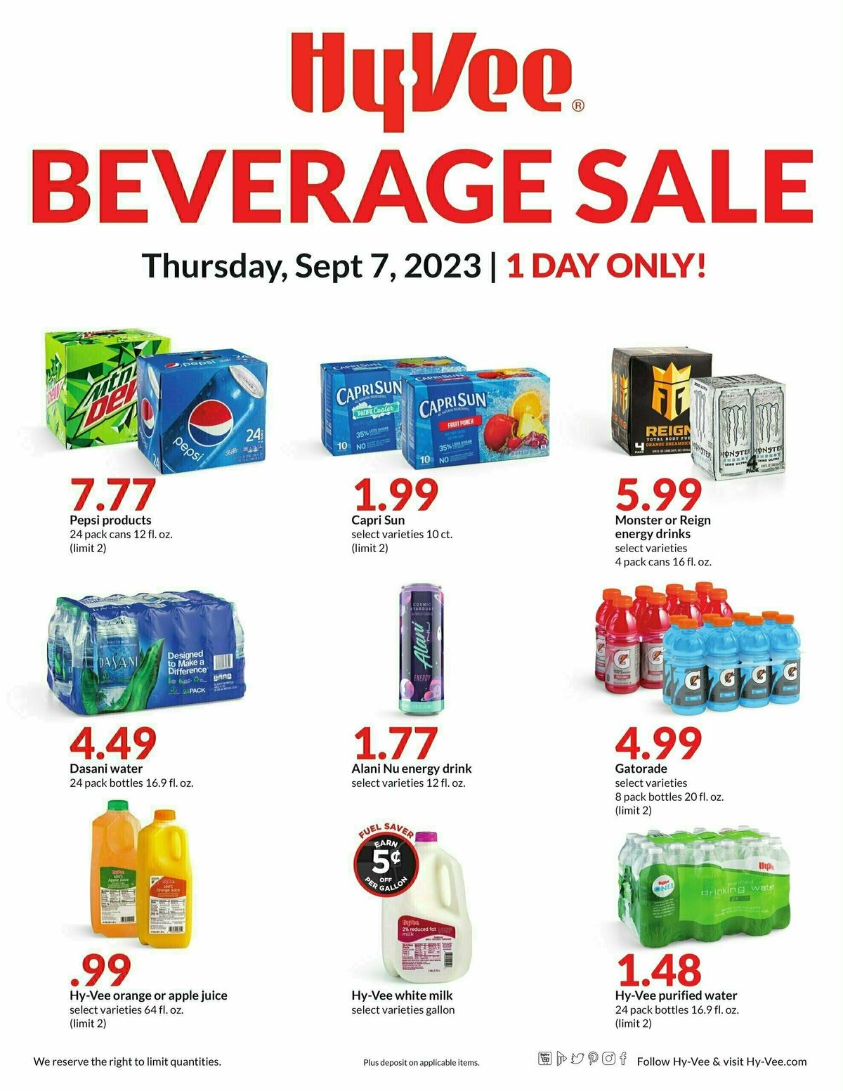 Hy-Vee Beverage Sale Weekly Ad from September 7