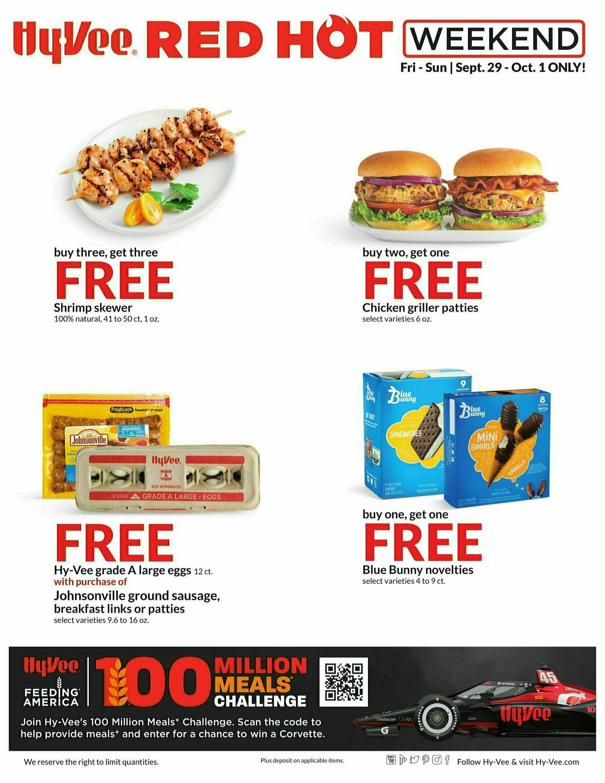 Hy-Vee Red Hot Weekend Weekly Ad from September 29