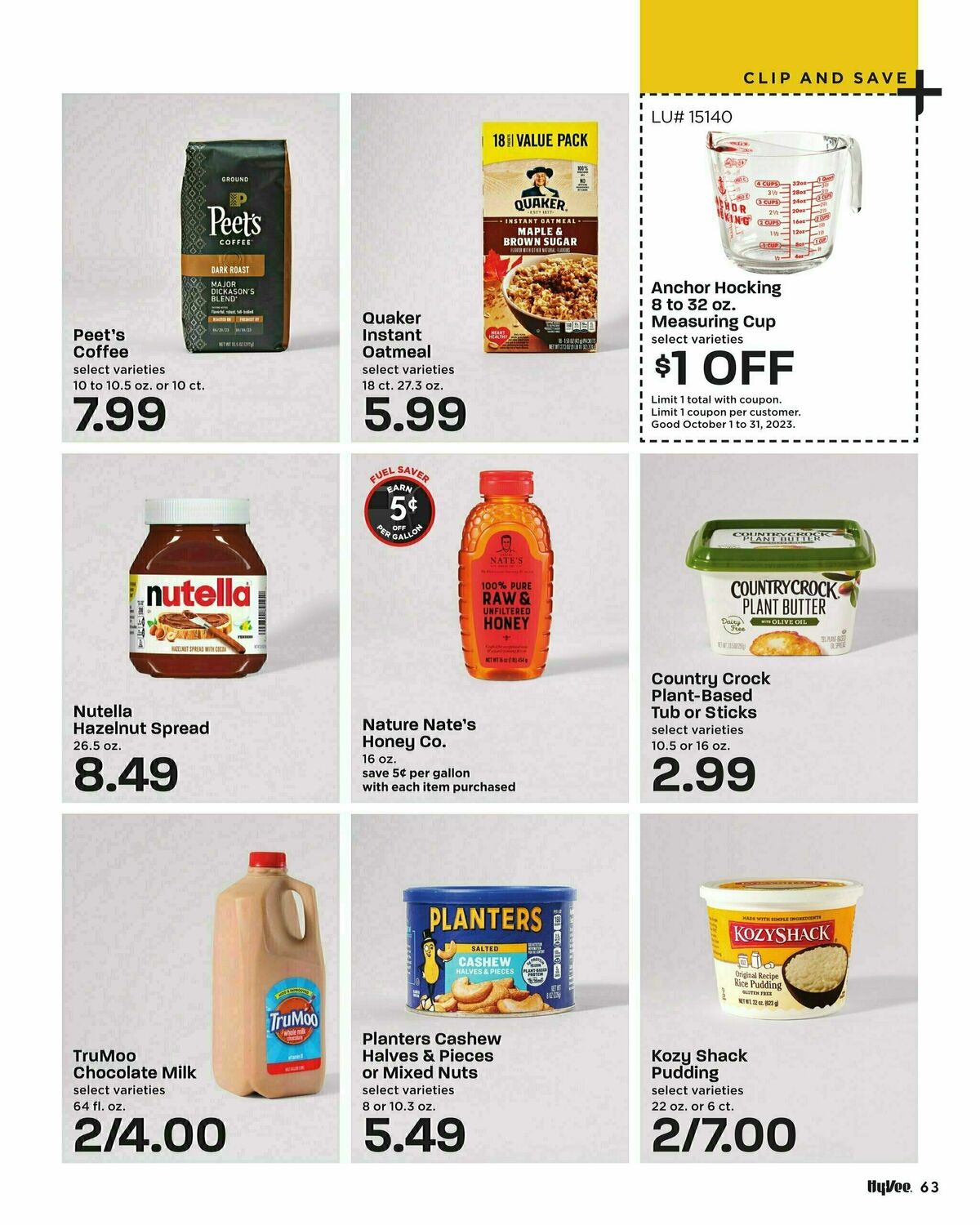 Hy-Vee October Coupon Book Weekly Ad from October 1