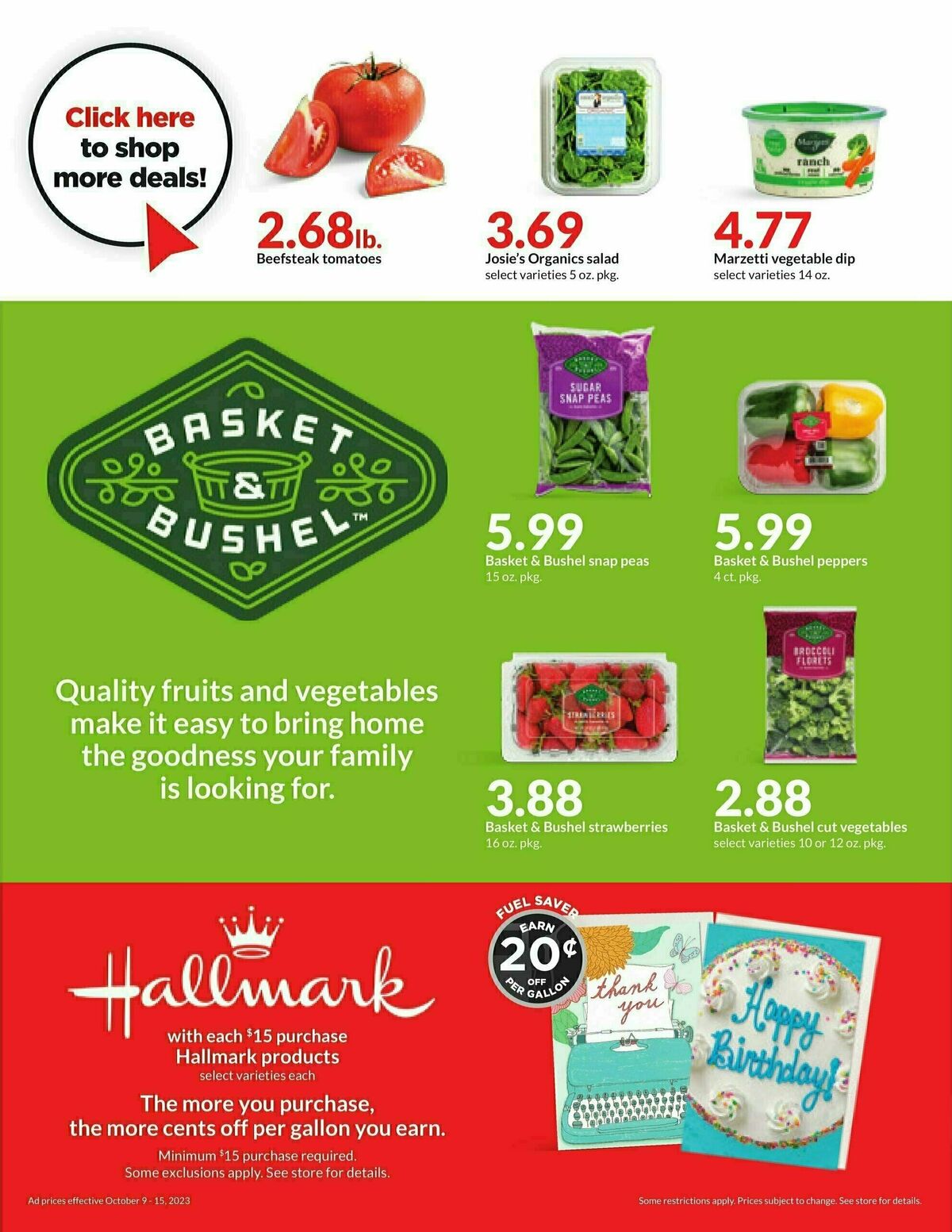 Hy-Vee Weekly Ad from October 9