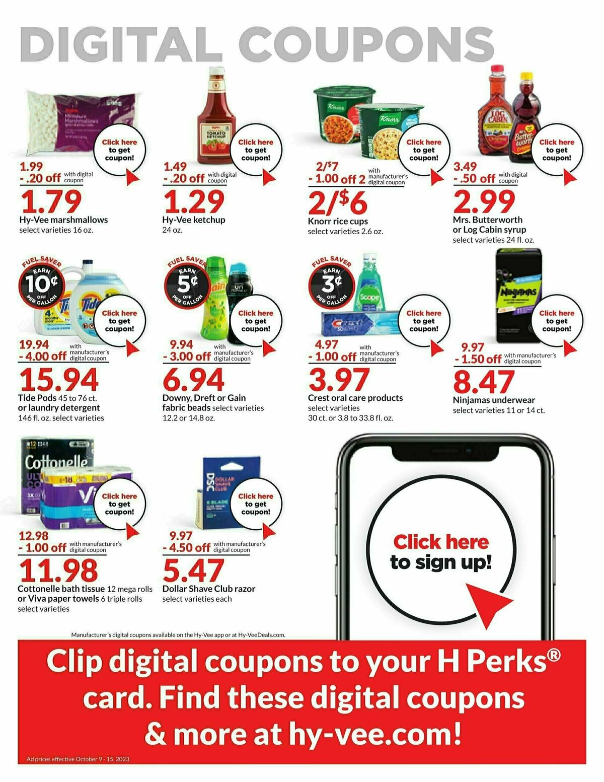 Hy-Vee Weekly Ad from October 9