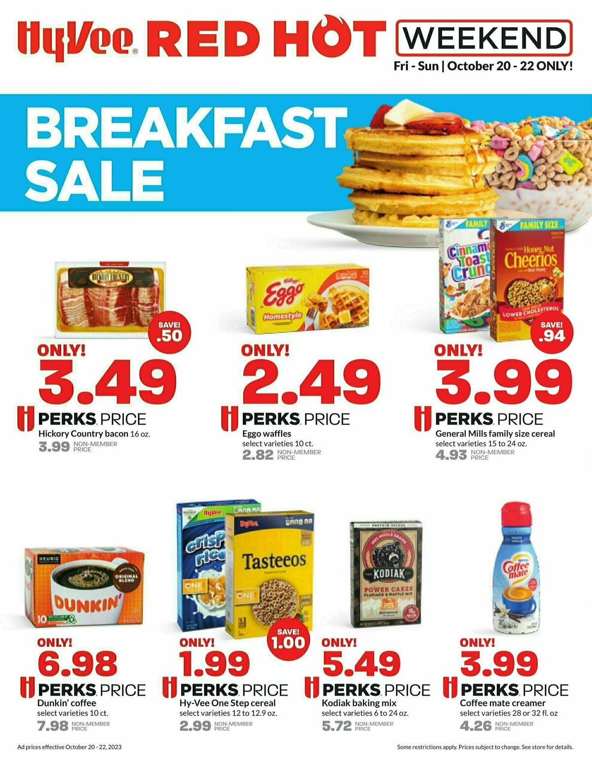 Hy-Vee Red Hot Weekend Weekly Ad from October 20