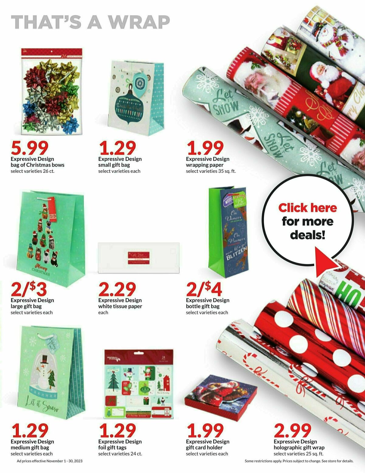 Hy-Vee November Monthly Book Weekly Ad from November 1