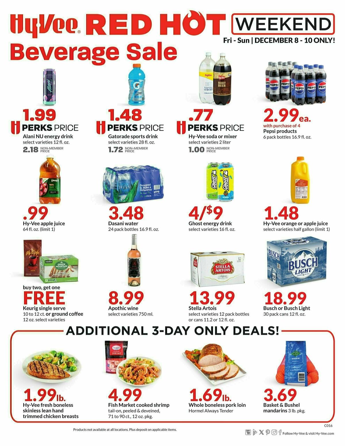 Hy-Vee Red Hot Weekend Weekly Ad from December 8