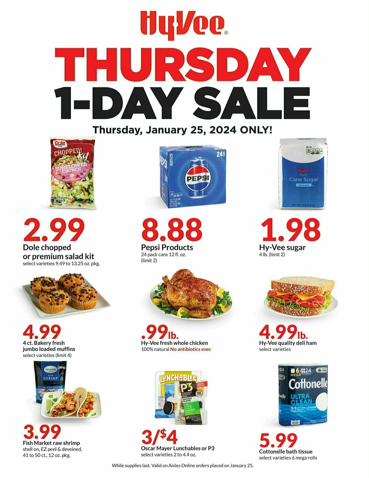 Hy-Vee 1 Day Sale Weekly Ad from January 25