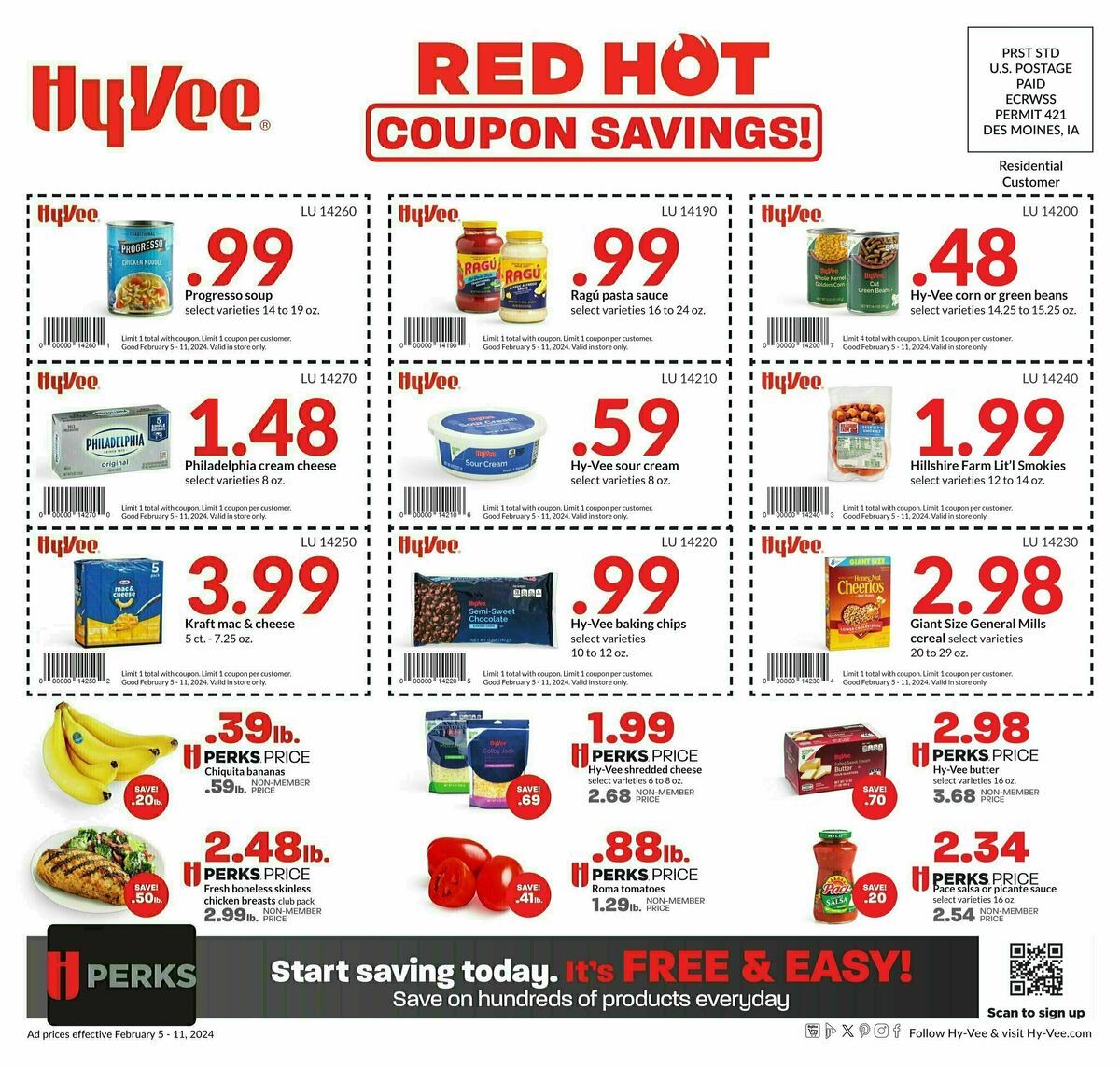 Hy-Vee Game Day Greats! Weekly Ad from February 5