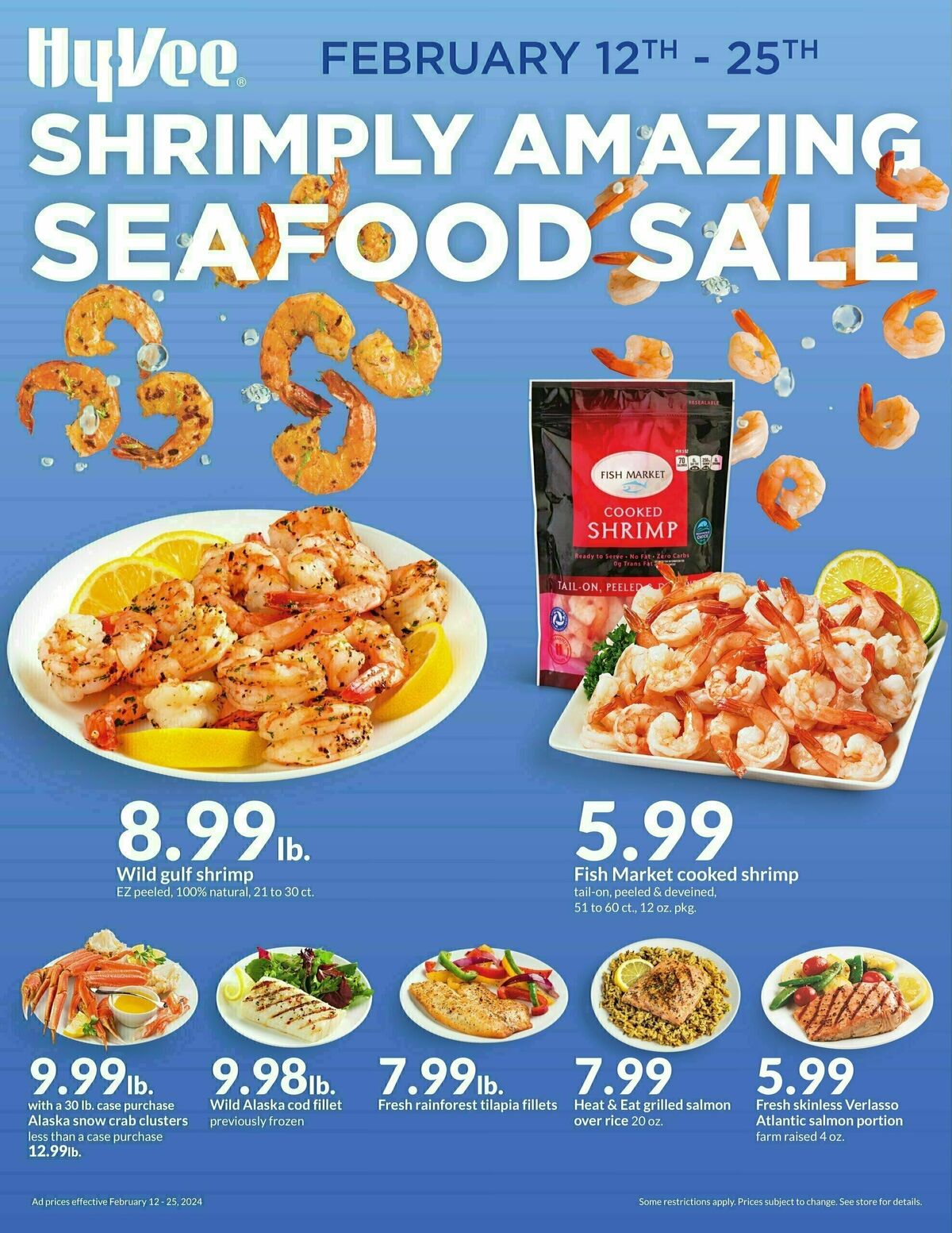 Hy-Vee Seafood Sale Weekly Ad from February 12