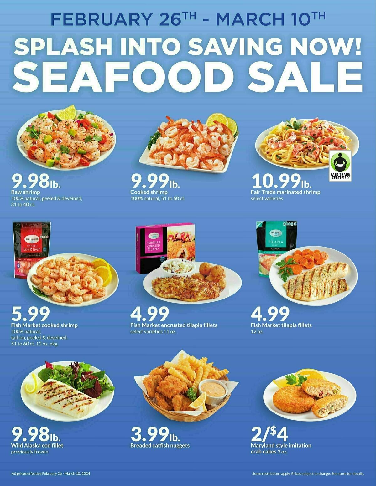 Hy-Vee Seafood Sale Weekly Ad from February 26