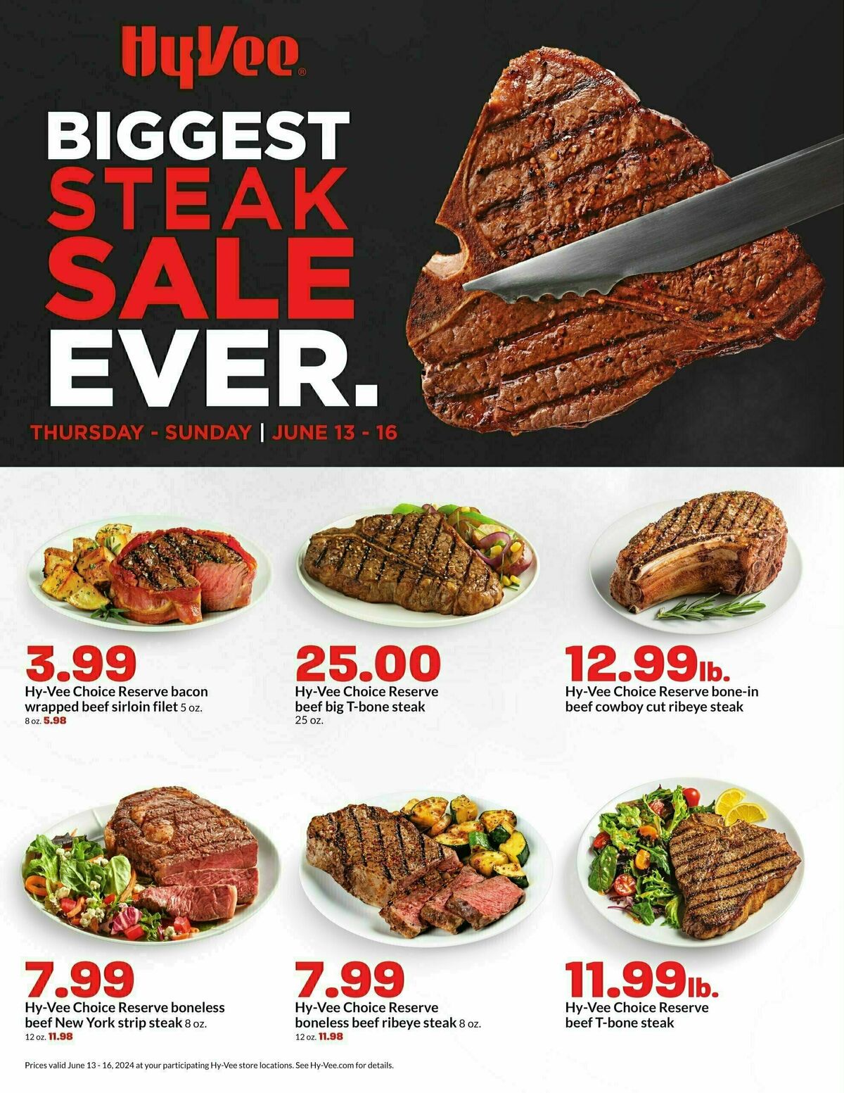 Hy-Vee Steak Sale Weekly Ad from June 13