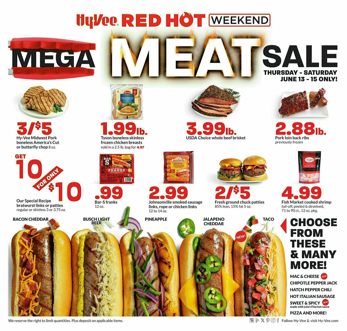 Hy-Vee Red Hot Weekend Weekly Ad from June 13