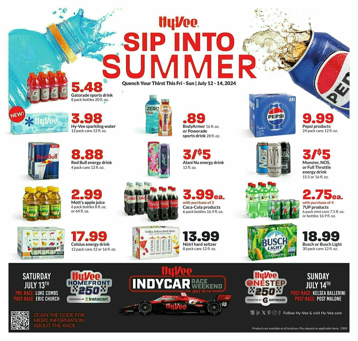 Hy-Vee Sip Into Summer Weekly Ad from July 12