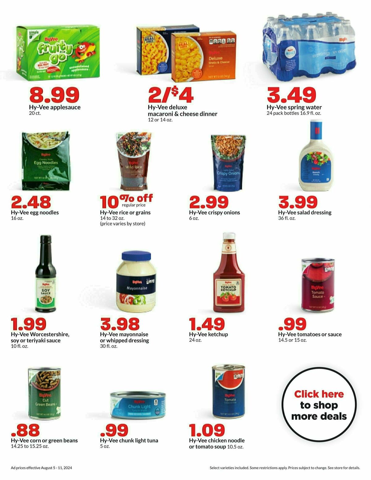 Hy-Vee Weekly Ad from August 5