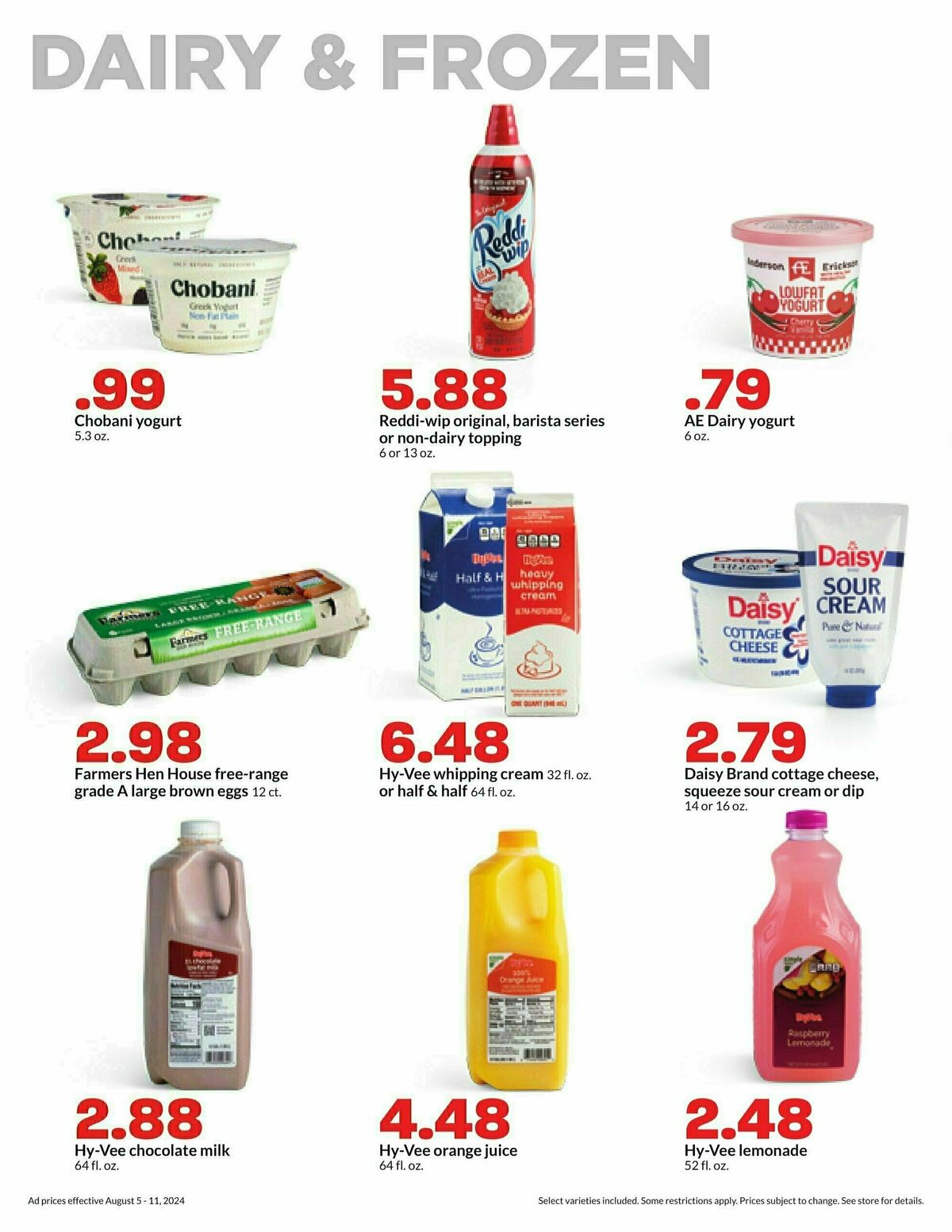 Hy-Vee Weekly Ad from August 5