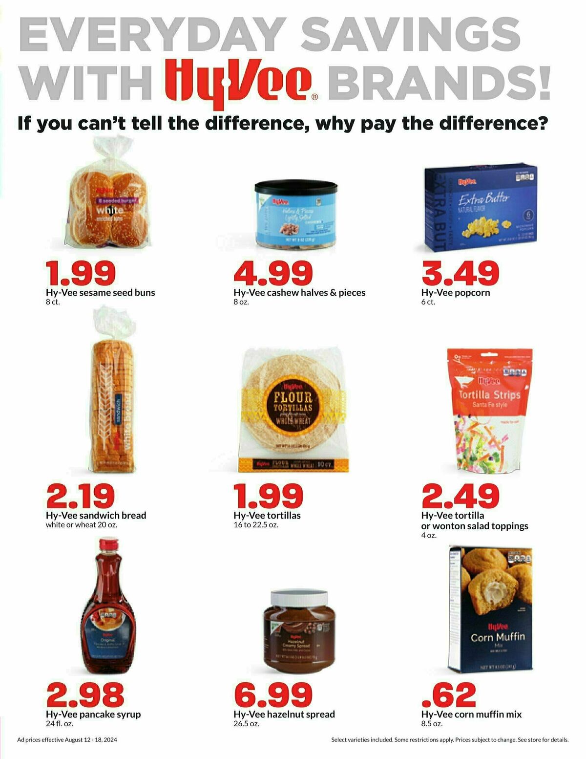 Hy-Vee Weekly Ad from August 12