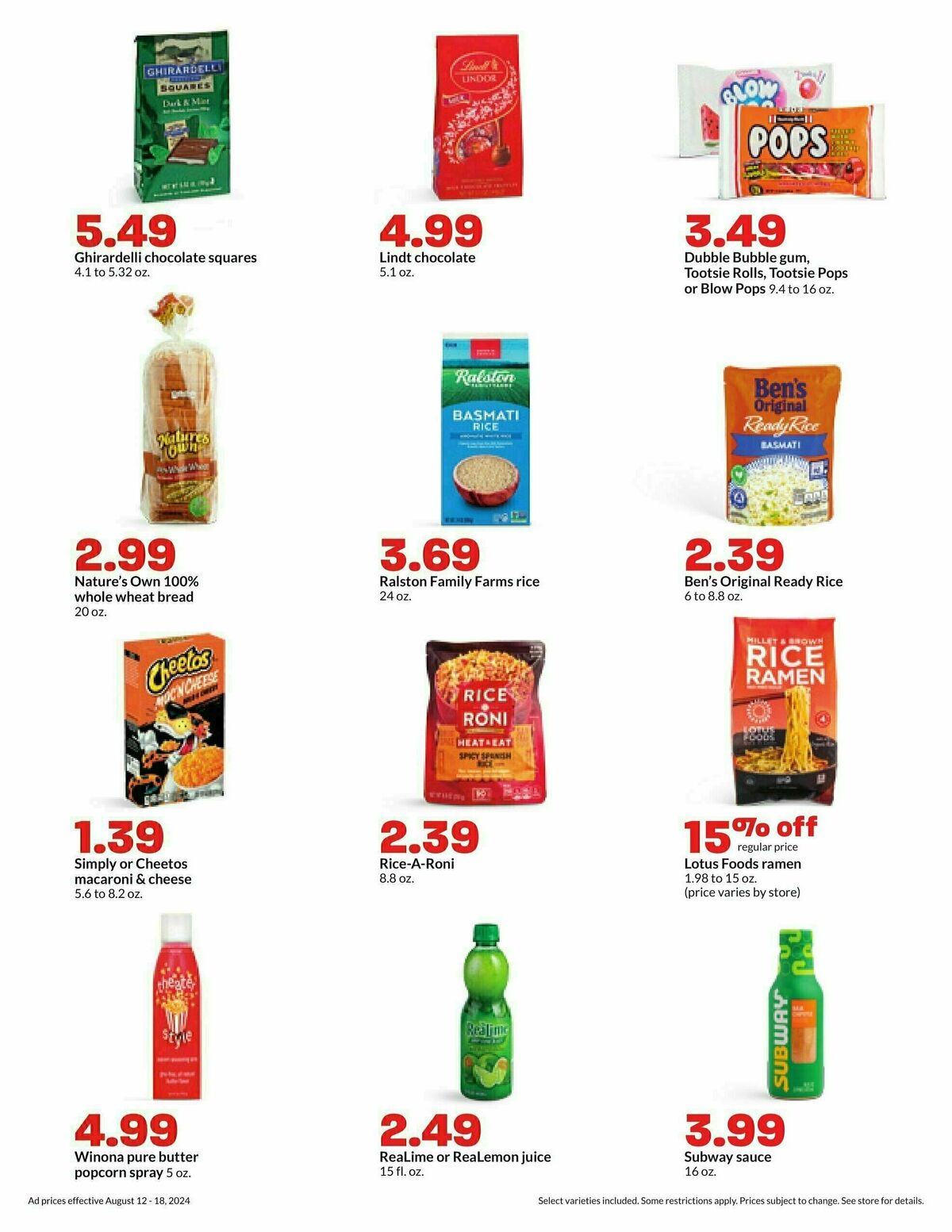 Hy-Vee Weekly Ad from August 12