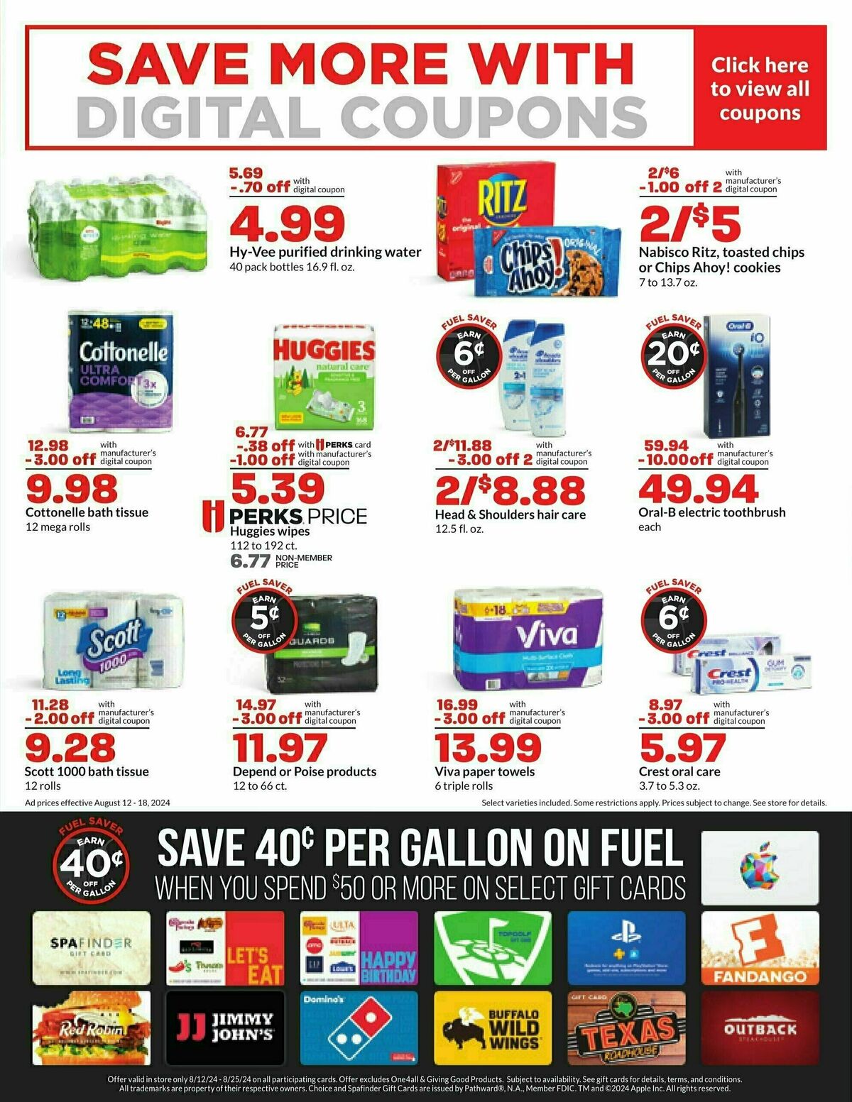 Hy-Vee Weekly Ad from August 12