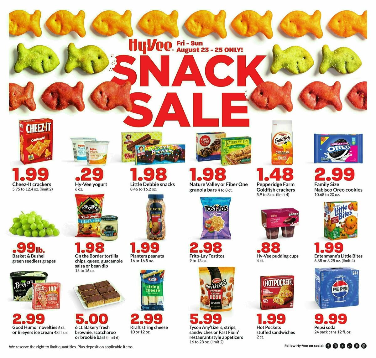 Hy-Vee Snack Sale! Weekly Ad from August 23