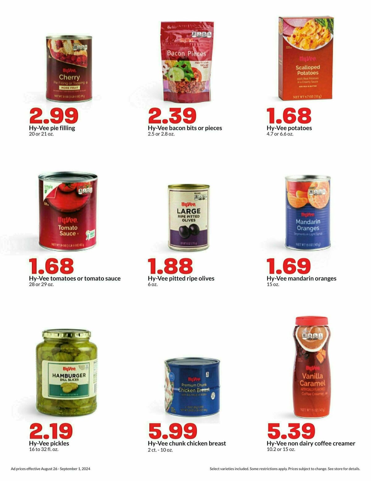 Hy-Vee Weekly Ad from August 26