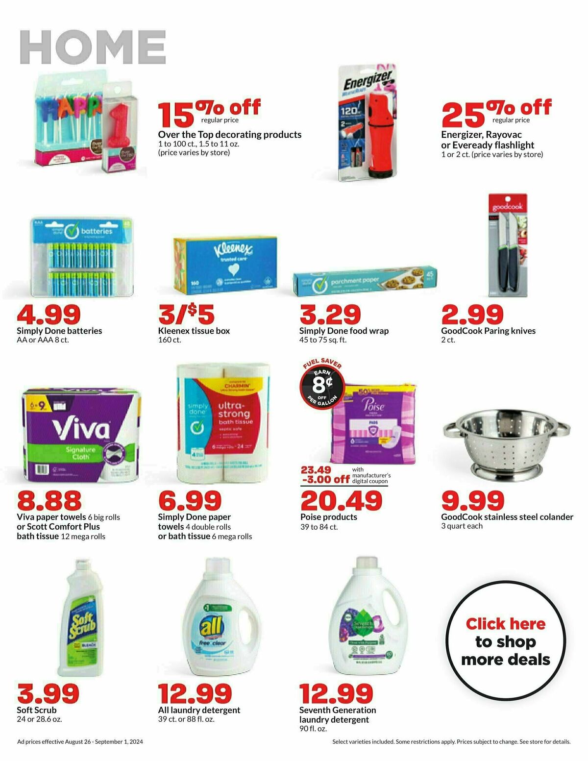 Hy-Vee Weekly Ad from August 26