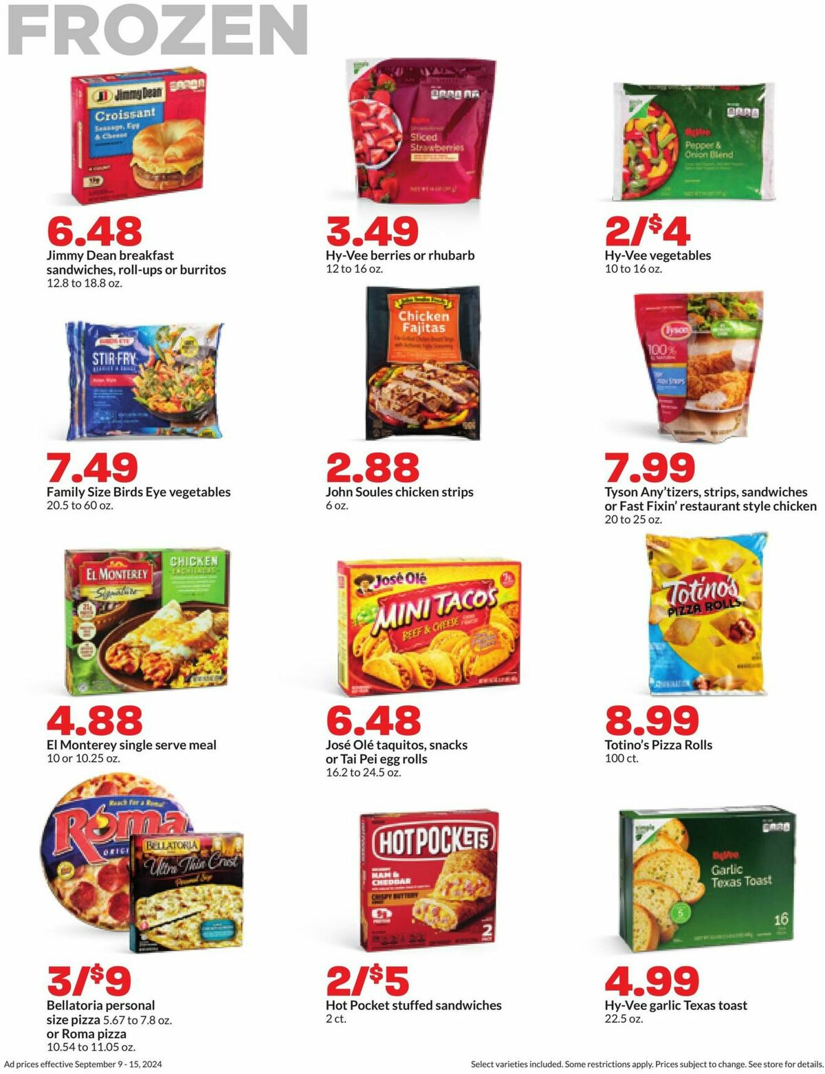 Hy-Vee Weekly Ad from September 9