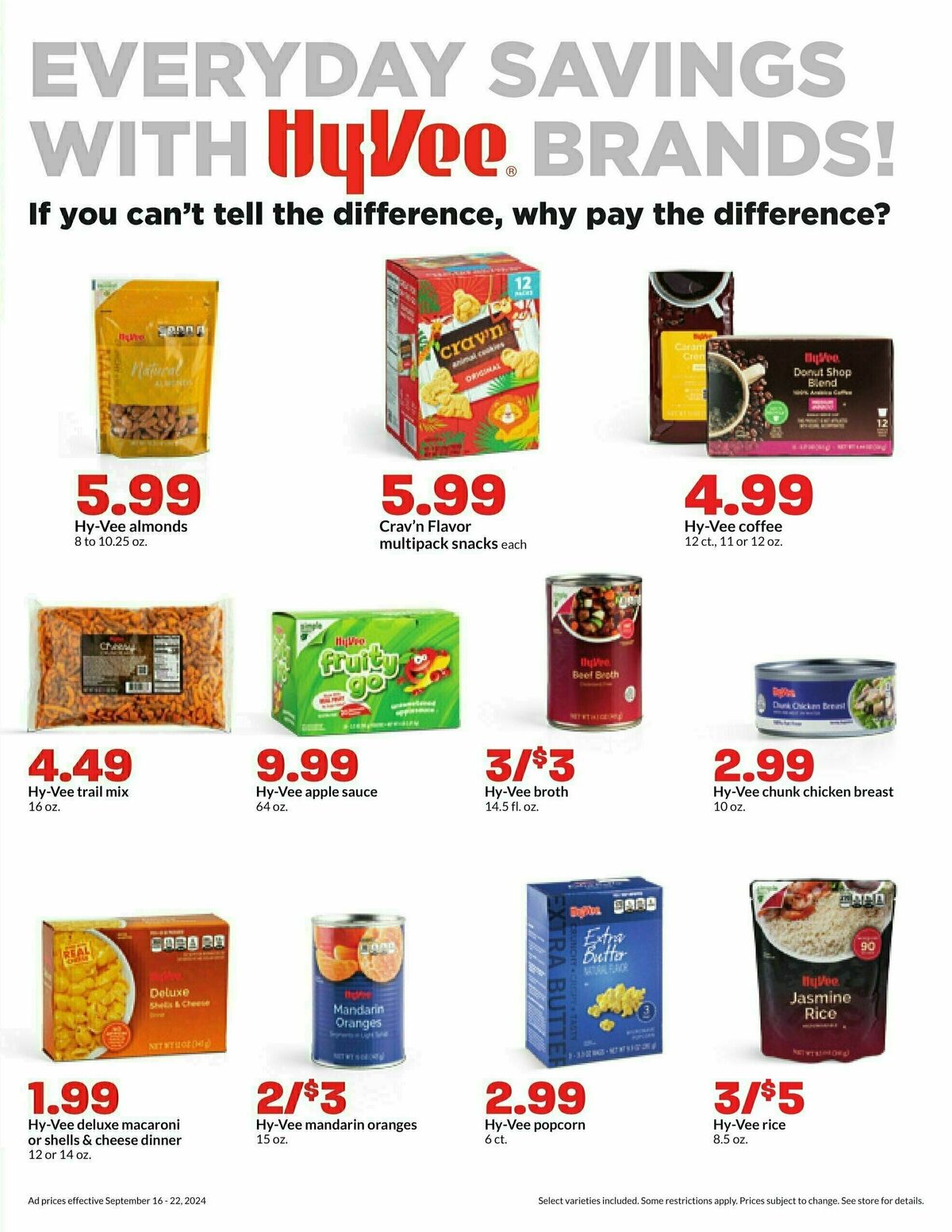 Hy-Vee Weekly Ad from September 16