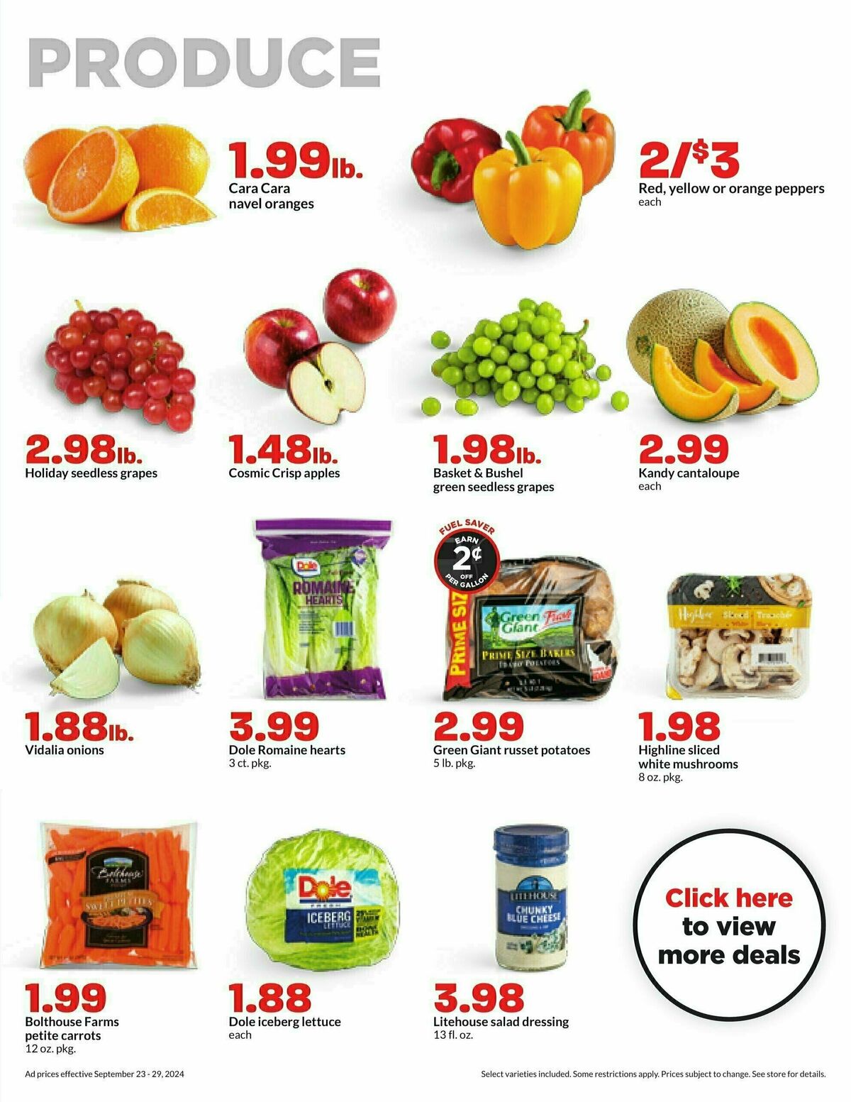 Hy-Vee Weekly Ad from September 23