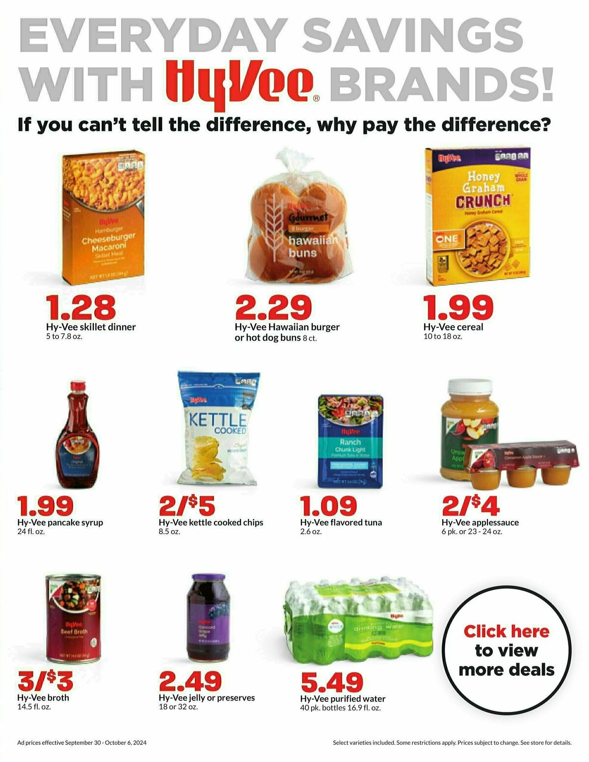 Hy-Vee Weekly Ad from September 30