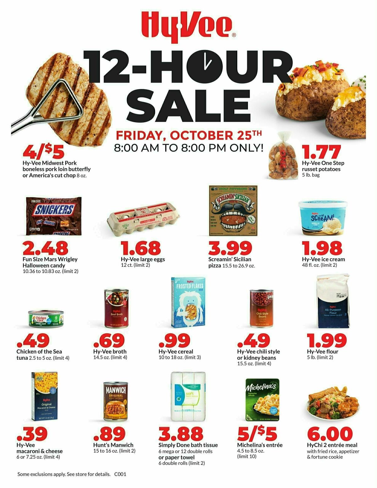 Hy-Vee 12-HOUR SALE Weekly Ad from October 25