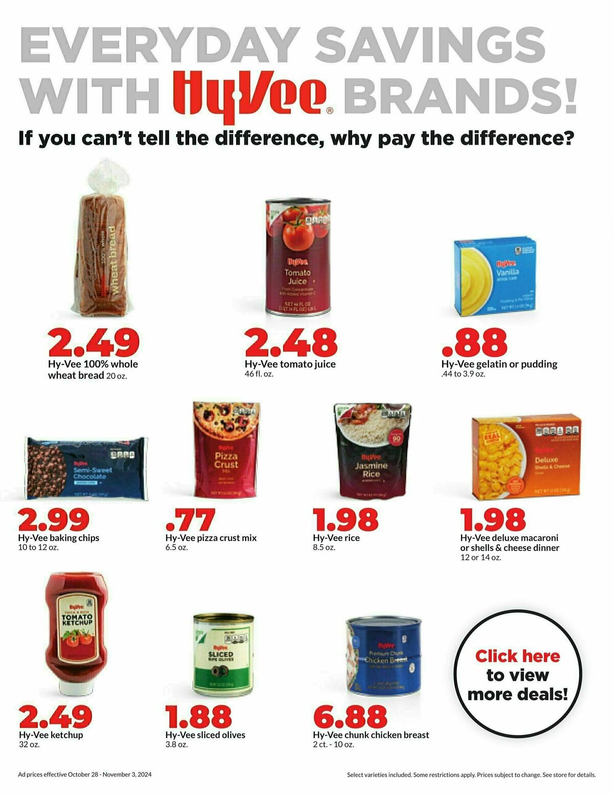 Hy-Vee Weekly Ad from October 28