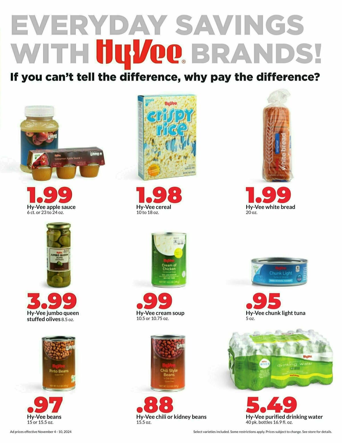 Hy-Vee Weekly Ad from November 4