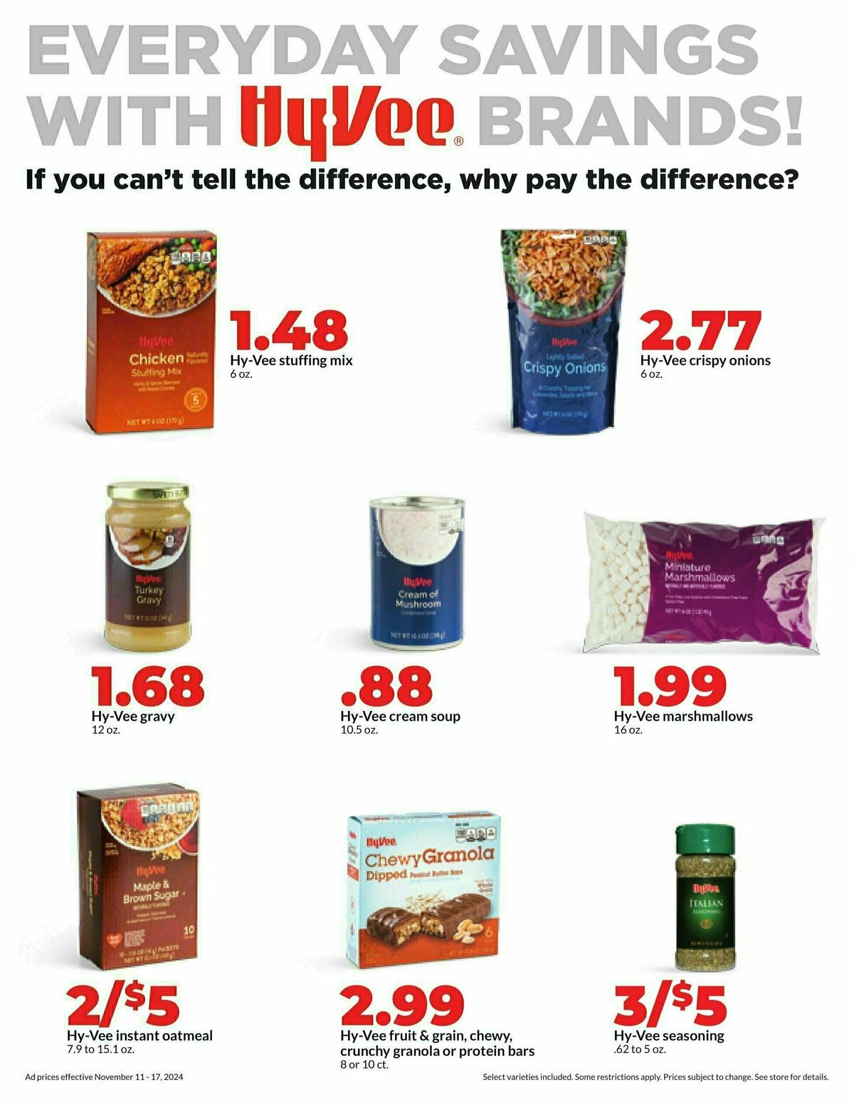 Hy-Vee Weekly Ad from November 11