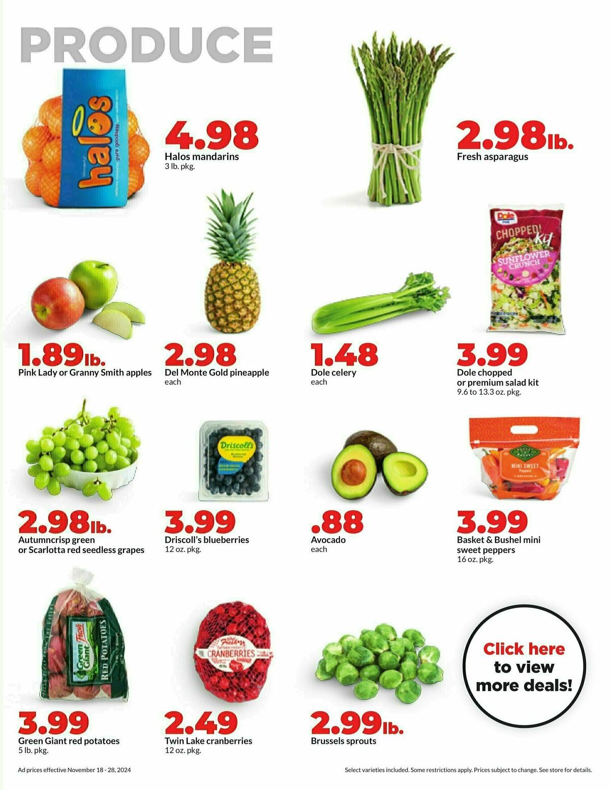 Hy-Vee Weekly Ad from November 18