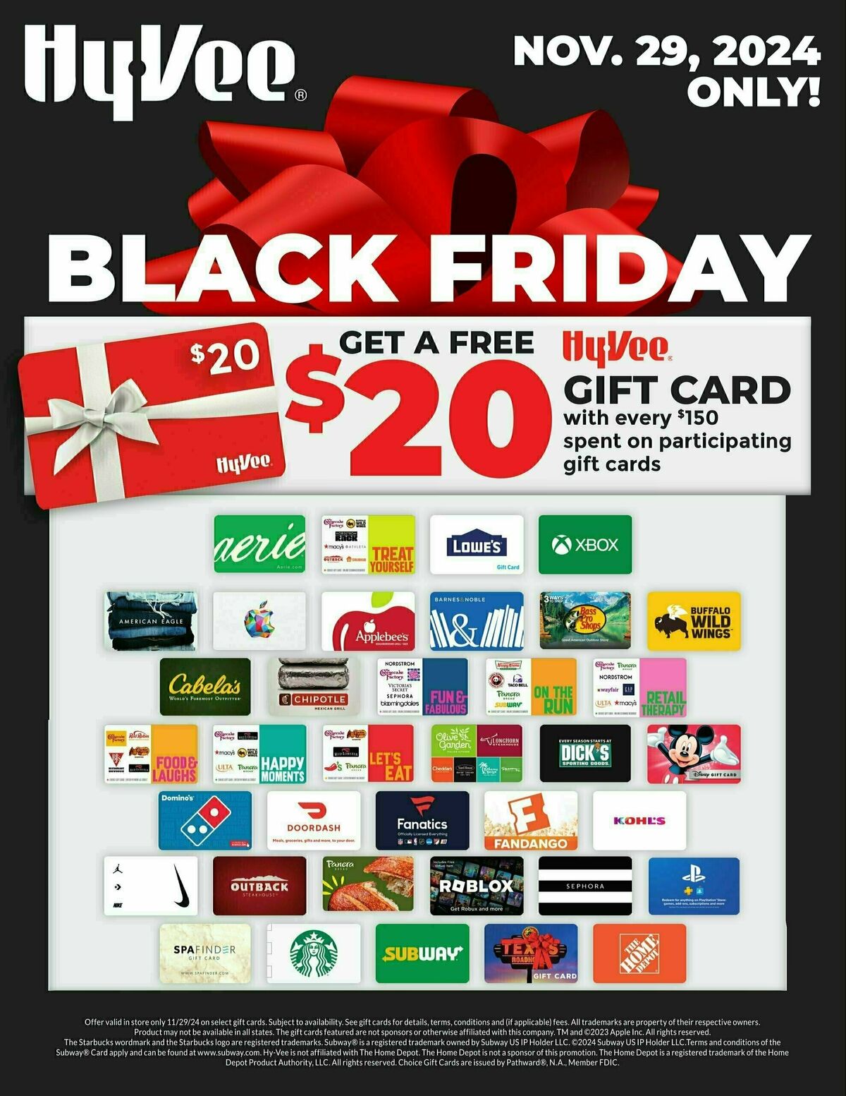 Hy-Vee Black Friday Weekly Ad from November 29